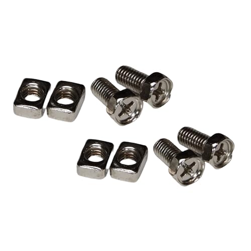 Ersatz Schrauben/Klemmen IONI M5 Batterieschrauben für Rollerbatterie/Motorradbatterie, 5mm (4 Stück / 2 Sets (4x Schrauben und 4x Muttern))