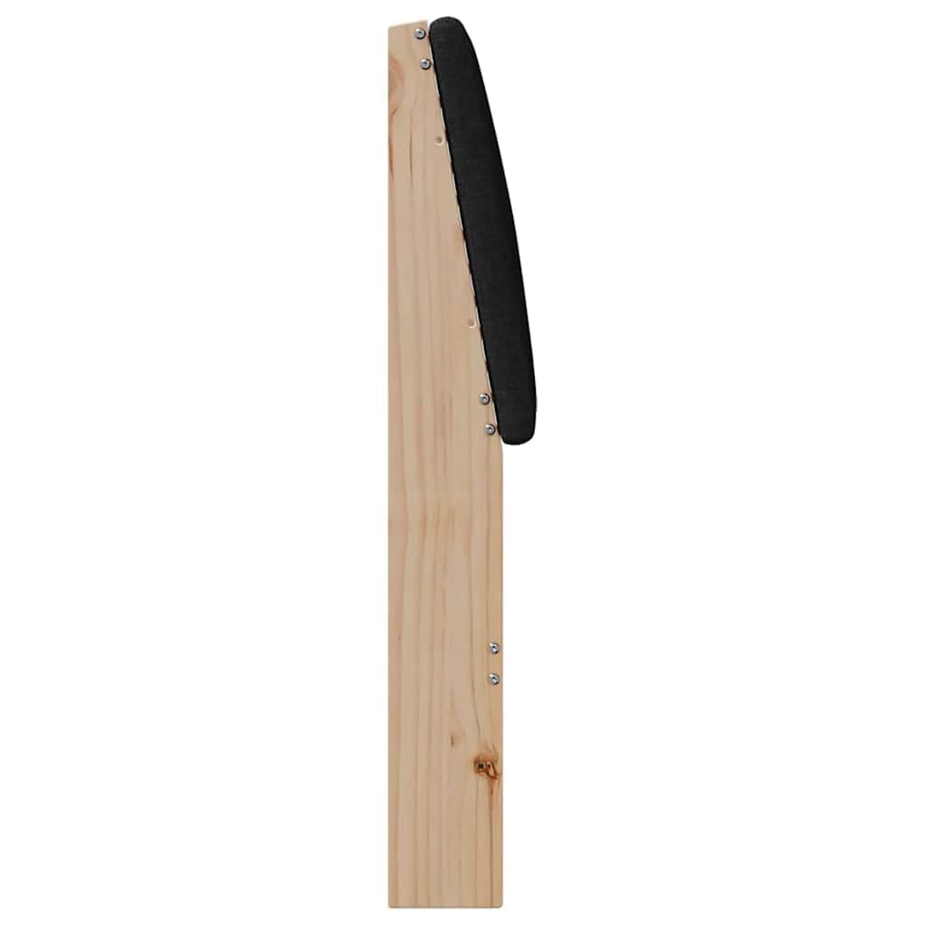 Wyściełany zagłówek czarny 160 cm, lite drewno sosnowe, obicie materiałowe, nowoczesne wzornictwo do sypialni, wygodne podparcie pleców, łatwy montaż