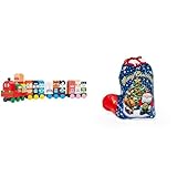 BlockLabo ブロックラボ アンパンマン SLマンと1 2 3!すうじブロックセット 対象年齢 1歳6ヶ月以上 + クリスマス ラッピング袋 セット SL