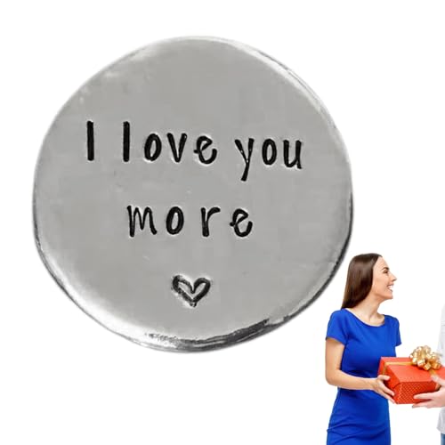 Tokens de Poche - pièces d'amour en étain, Souvenirs Faits à la Main | Sentiment à Collectionner, jetons Chanceux commémoratifs, charmes Inspirants de Poche pour Offrir et Lui de la Chance Quot