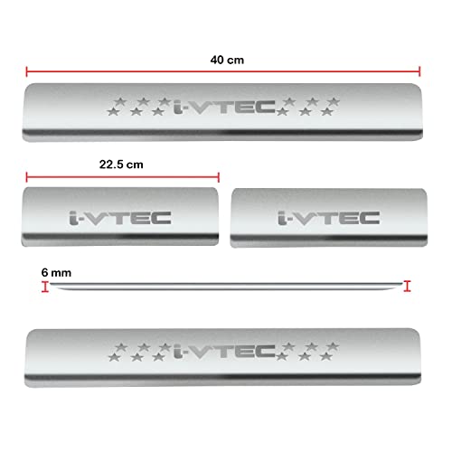 Image of AC Door Sill /Foot Step Stainless Steel Scuff Plate Plates Compatible with Honda City i VTEC (Model 2015-2019 (Set of 4 Pcs)