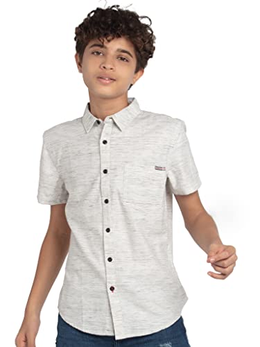 Image of Under Fourteen Only Solid Regular Fit Shirts for Boys