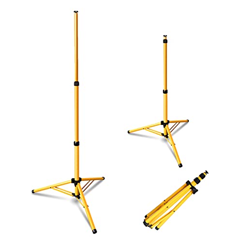 Lospitch Trépied télescopique extensible jusqu'à 160 cm pour projecteur de chantier LED Projecteur halogène, Lampe de Travail, (Support unique, peut mettre 1 lampe)