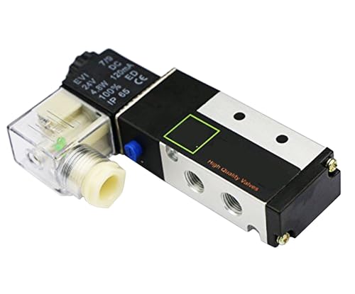 Électrovanne pneumatique 1/4 NPT 5/2 voies DC 24V pour contrôle de cylindre - 2