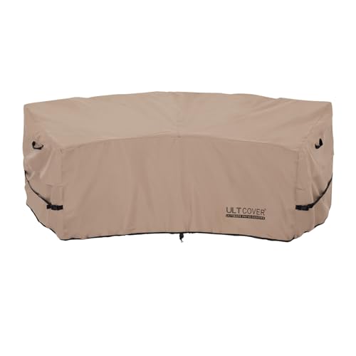 ULTCOVER Funda de sofá curvada impermeable para sofá modular de 2 a 3 plazas, 94 pulgadas (longitud del arco trasero) / 60 pulgadas (longitud del arco delantero) x 32 pulgadas (profundidad)