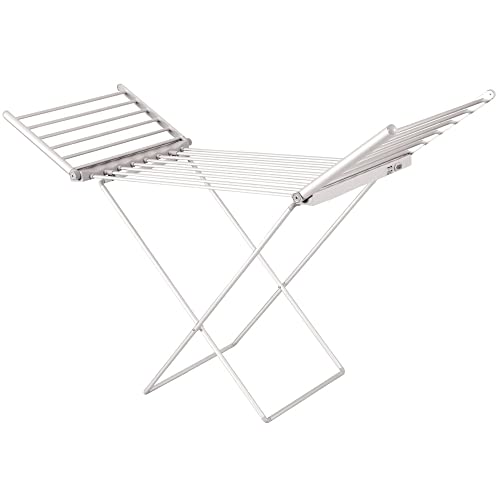 Oypla Electrical Extendable Heated Folding Clothes Horse Airer Dryer With Heated Wings