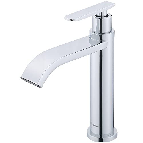 AiHom Robinet eau froide uniquement Cascade Robinet lave main eau froide Robinet eau froide Mitigeur Lavabo Robinet Lavabo Salle de Bain Mitigeur Lave Main Convient aux Lave Main WC, Chrome