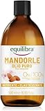 equilibra Corpo, Olio di Mandorle Puro, Olio di Mandorle Dolci, Protettivo, Nutriente ed Elasticizzante, Aiuta a Prevenire le Smagliature in Gravidanza o Durante una Dieta Ipocalorica, 500 ml