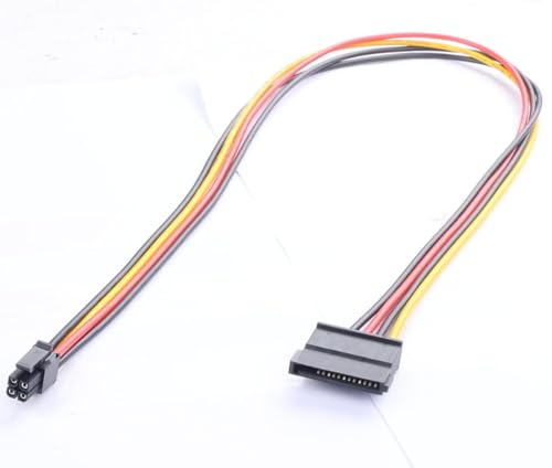 ELFJMZP Server Mini 4P to SATA Hard Drive Power Cable, Compatible with Dell PowerEdge R720-R620-R820-R630-R730, 50cm-19.7in Length, Supports SATA HDD-SSD-Optical Drive