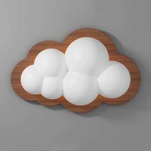 Applique nuage bois d'intensité réglable pour chambre à coucher - 7