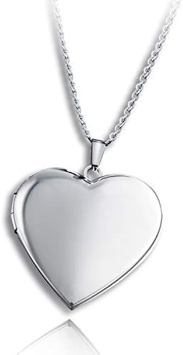 PHOCKSIN Photo Heart Locket Necklace for Pictures Cute Funny Mother's Day Birthday Gifts for Women Mum Daughter Grandma Sister Nana Memory Necklaces Forever in My Heart