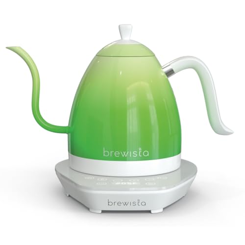Brewista Artisan Pearl Wasserkocher – 1,0 Liter, Schwanenhals, Digitale Temperaturregelung In Perlweiß Mit Weißem Sockel