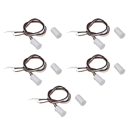 5 Conjuntos de Interruptor Magnético Embutido DC100V 0W para de Alarme A, Kit de Interruptor Reed NO