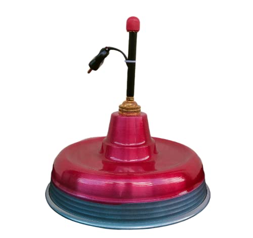 Tenstar Carrom Lamp Shade with Bulb Holder (Red)