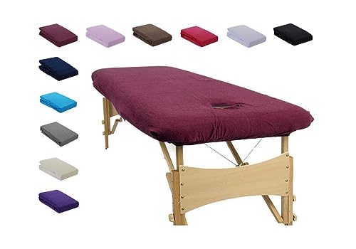 MFB Provence ® - Drap Housse éponge pour Table de massage - coloris au choix (Noire avec trou nasal)