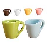 Abaodam 6 Piezas Miniatura Tazas de Resina Realistas para Casa Muñecas Accesorios de Cocina Miniatura para Decoración y Manualidades DIY