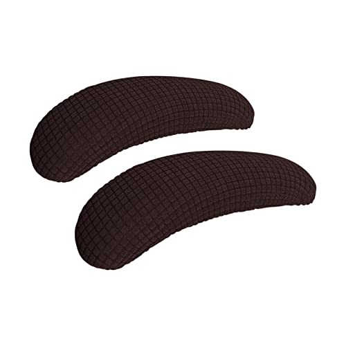 Image of FORCHEER Office Chair Armrest Covers Stretchable Water Resistant Spandex Stretch Jacquard Elastic Band Computer Office Chair Arm Pad Covers Chair Slipcover for Desk Chairs Arm 2P-Dark Brown