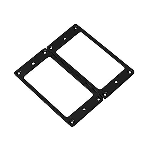 2Pcs Yootones Metal Humbucker Pickup Ring Cover Frame Replacement Compatible With Lp Sg Guitar Mounting Electric Guitars (Black) #TOP4