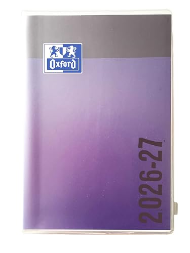 Agenda Scolaire 2025-2026 Oxford Creation Zip 12x18cm 1 jour par page 352 pages Violet