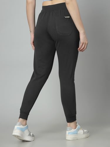 Image of UZARUS Women's Cotton Regular Fit Joggers Track Pants with 3 Pockets