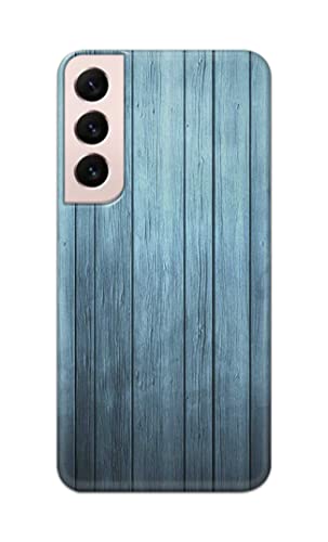 Image of Printed Hard Back Cover Case for Samsung Galaxy S22 Plus 5G | S22+ 5G Back Cover (Wooden Blue) -702