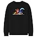 Produktbild OKIWOKI Flash Lustiges Schwarz Kinder Pullover - Flash, Speedy Gonzales, Sonic und Road Runner (Flash Parodie signiert Hochwertiges Pullover in Größe 11-12 Jahren - Ref : 769)