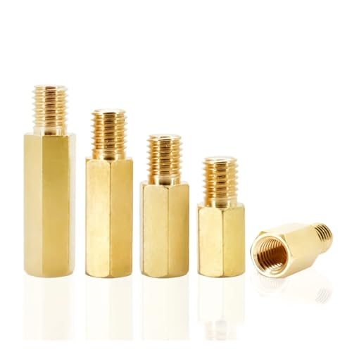 5/10/20PCS M8 真鍮 マザーボード スタンドオフ 六角 銅 PCB サポート ラック 間隔調整ネジ メートルねじ オス メス スペーサー スタンドオフ(15mm)