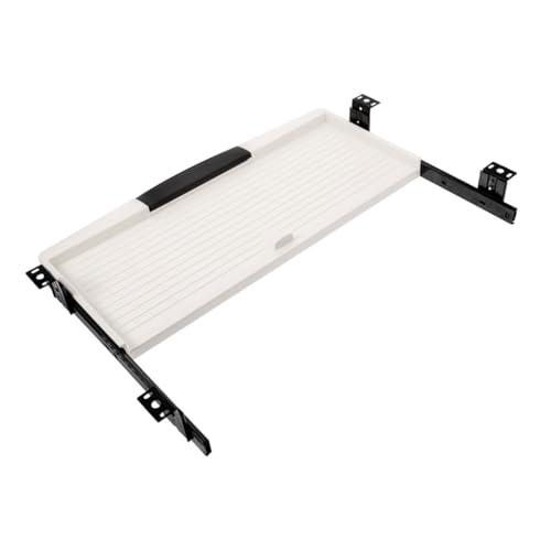 AUTSUPPL 1Set Vassoio Tastiera Estraibile Scrivania Ergonomico per Tastiera e Mouse Facile Scorrimento Fluido Archiviazione Aggiuntivo per Ufficio e Casa Colore Grigio e Nero