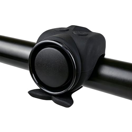 YUKI Electric Bike Horn Quick Installation 120dB Loud Bicycle Bell Rechargeable Electronic Horn with Adjustable Volume for Adults Kids Road Bicycle Mountain Bike Scooter Ebike (Black)