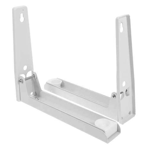TOYANDONA 2 piezas Soporte Plegable de Acero para Microondas Diseño Telescópico Resistente Estante Mural para Cocina de Unidades Blanco