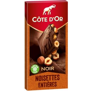 Cote D’Or Chocolat Noir et Noisettes Entières 180g