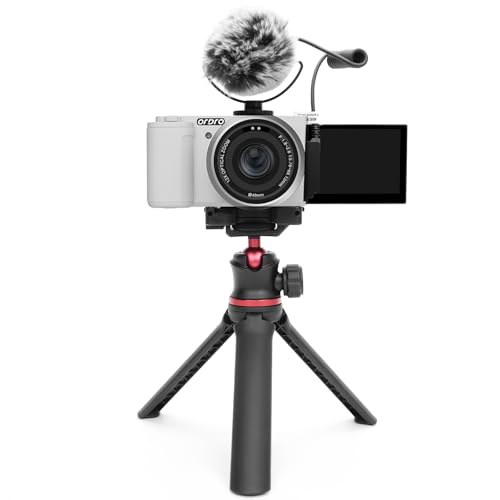 ORDRO G730 5K 64MP HD Vlog Micro Single Camera, 12X Optical Zoom Vlogging Camcorder with 3.2" IPS touch Flip Screen, WDR