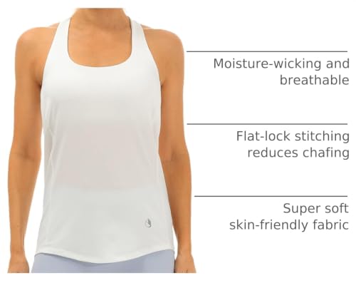 Image of icyzone Women's Open Back Workout Athletic Yoga Tank Tops with Built in Bra