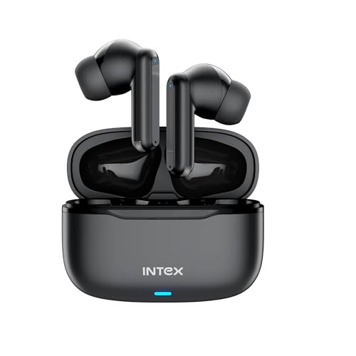Image of Intex Buds NEO TWS Bluetooth Earbuds with AI ENC, Deep Bass, Type-C Charging, 32H Playtime, Low Latency, Touch Control, Voice Assistant, Wireless Earphones (Black)