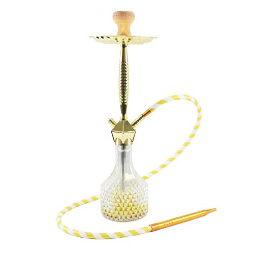 DYB Tragbares Shisha-Set, 70 cm Shisha-Set mit 2 Schläuchen, Milchglas und Alu-Arabisch-Shisha-Set für EIN gesundes… – Bild 3