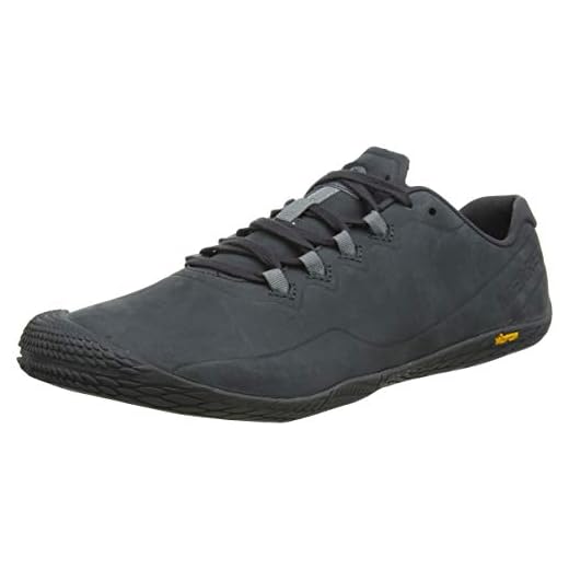 Merrell Vapor Glove 3 Luna läder sneakers för män, Granitgrepp, 43.5 EU