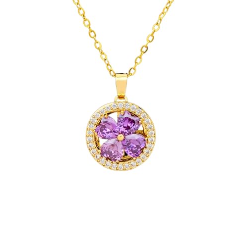 Collier cœur vert pendentif de mode trèfle rose vintage classique femme