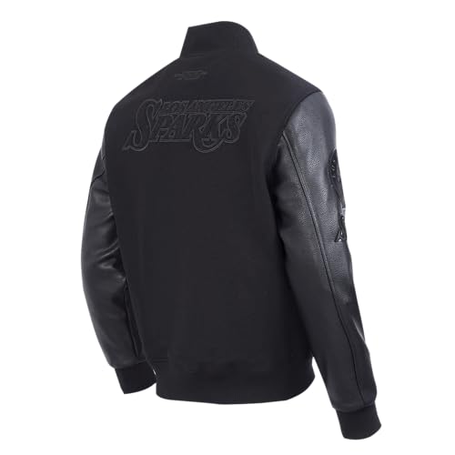 Image of Pro Standard Mens WNBA Classic Triple Black Varsity Jacket