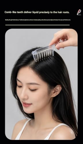 Image of Hair Oil Applicator Comb, Refillable Scalp Massager & Liquid Dispenser with Storage Base, Even Oil Distribution Tool for All Hair Types & Growth Routines