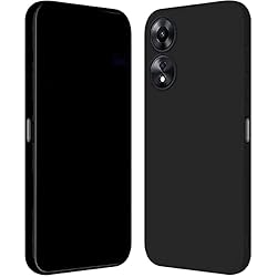 Compatible con Oppo A78 5G CPH2483 / A58 5G PHJ110 / A58X 5G PHJ110 Funda protectora Gel Silicona TPU Suave Mate Ultra Soft Slim Case (Negro)