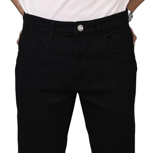Image of WROGN Men's Slim Fit Jeans | Cotton Stretch | Solid | Casual Denim
