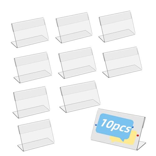 10 etiquetas transparentes de 10 x 15 cm, porta etiqueta de acrílico para precios, en tiendas minoristas y supermercados
