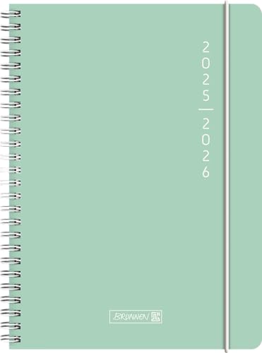 BRUNNEN Schülerkalender 2025/2026 „Plain Mint“ | A5, Kunststoff