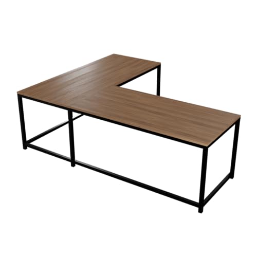 Image of Riyan Luxiwood Marshal Study Table, L - Shape Office, Living Room, Gaming Table, Work from Home, Computer and Laptop Tables for Two Persons - (Beige)