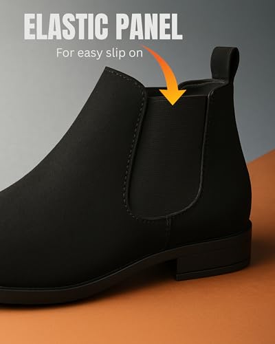 Image of Kraasa Men's Slip On Fashion Chelsea Boots | High Tops, Soft Cushioned Insole, Comfortable Fit, Trendy, Stylish Boots
