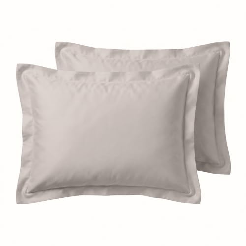 Image of Huesland Premium 100% Cotton Luxe Soft Touch 300 Thead Count Pillow Cover Set of 2 - Perfect Greige