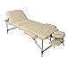 Lettino Massaggio Pieghevole, Lettini per Massaggi portatile, 3 Sezioni, Regolabile in Altezza, Spugna Spessa da 5cm, per Terapia Reiki Tattoo Thai, Beige (Capacità di Carico 270KG)