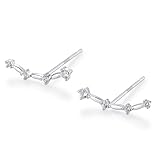 ピアス Silver925 シルバー ゴールド 18Ｋコーティング スマイル CZダイヤ 金属アレルギー対応 (シルバー)