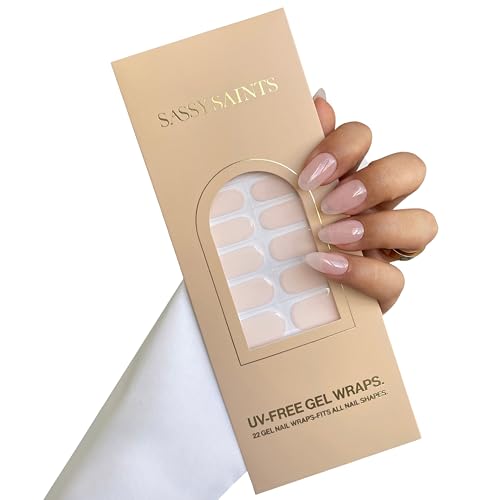 Sassy Saints | Sugar Glaze | Gel Nail Strips | Easy to Apply & Remove | Non-Toxic Hema & TPO Free | No UV Lamp Needed | Pink