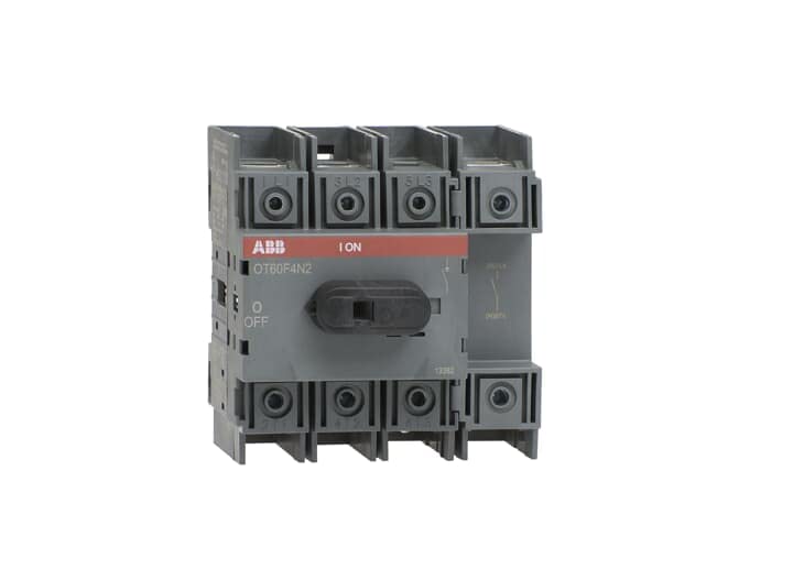 Sectionneur ABB OT 4P 63 A couper en sécurité un circuit de 37 kW IP20